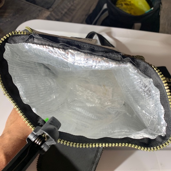 Jim Bean Black Promo Cooler lined small Canvas bag  And Coozie. 8”x11”x5” - Picture 6 of 10